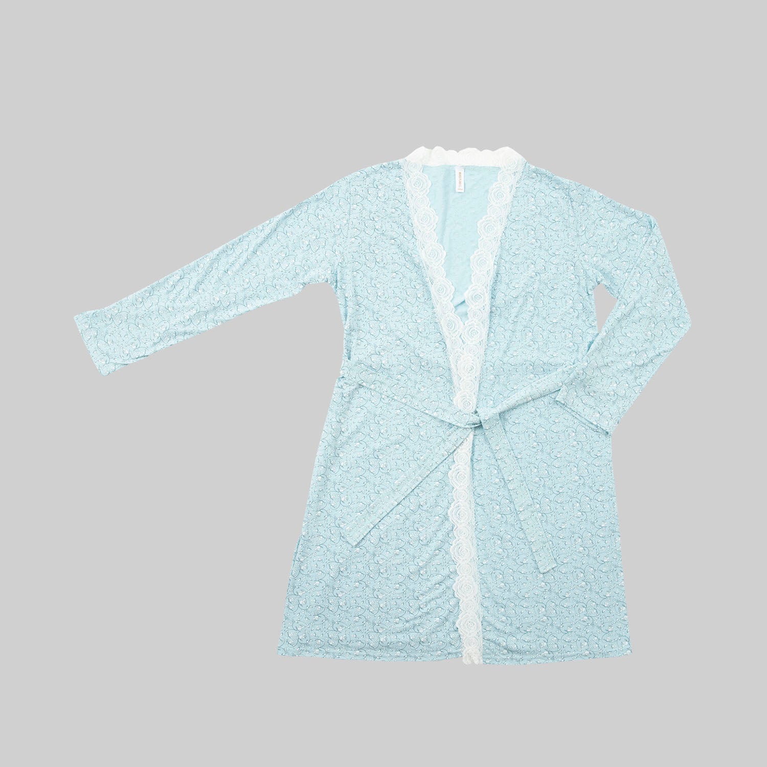 Conjunto Pijama Mujer Floral Agua Marina