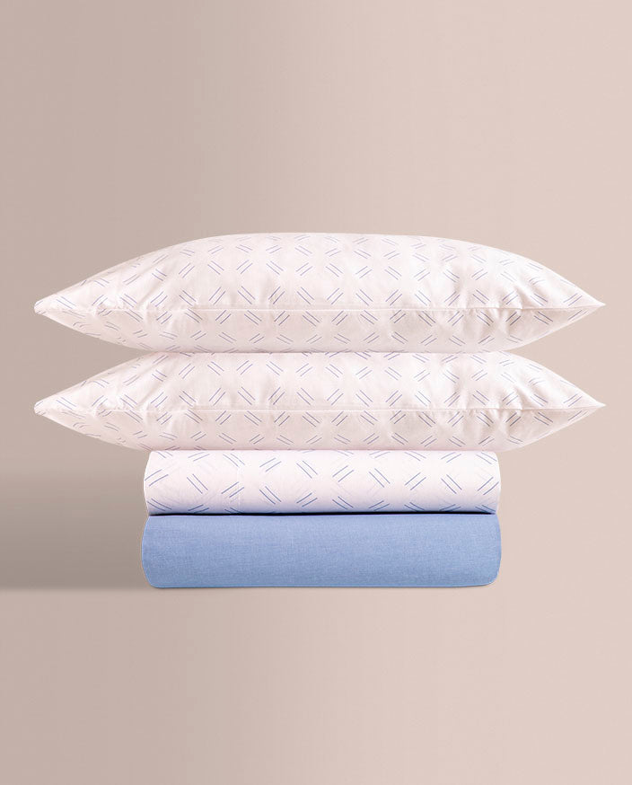 Juego de Sábanas Don Algodon Tela 150 Hilos Brise Azul