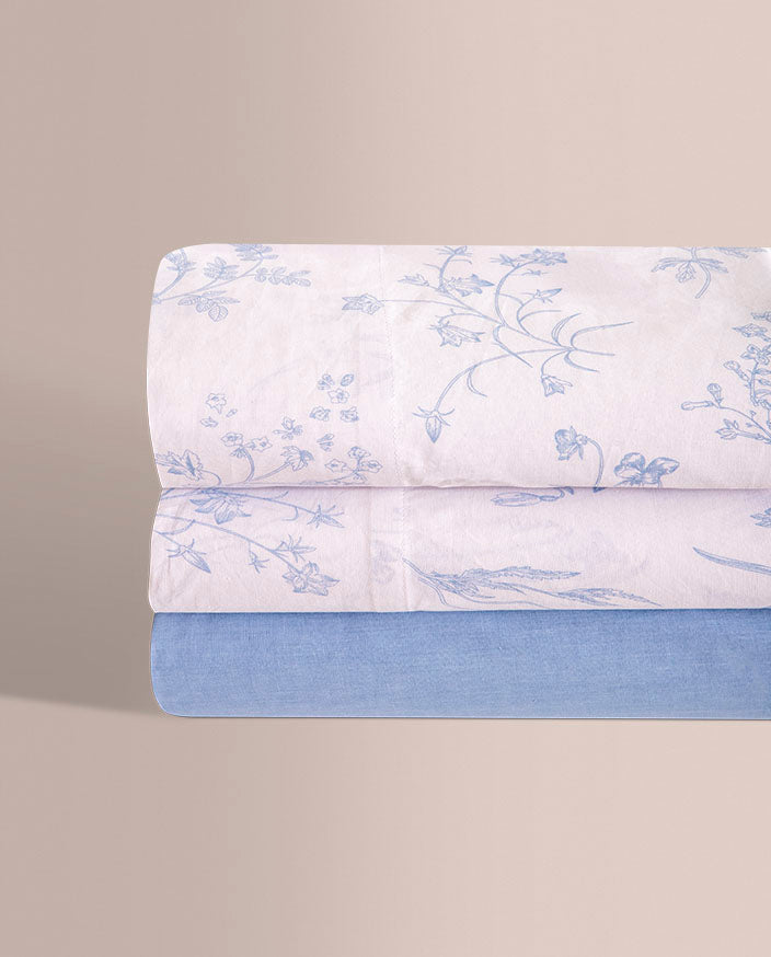 Juego de Sábanas Don Algodon Tela 150 Hilos Giulia Azul