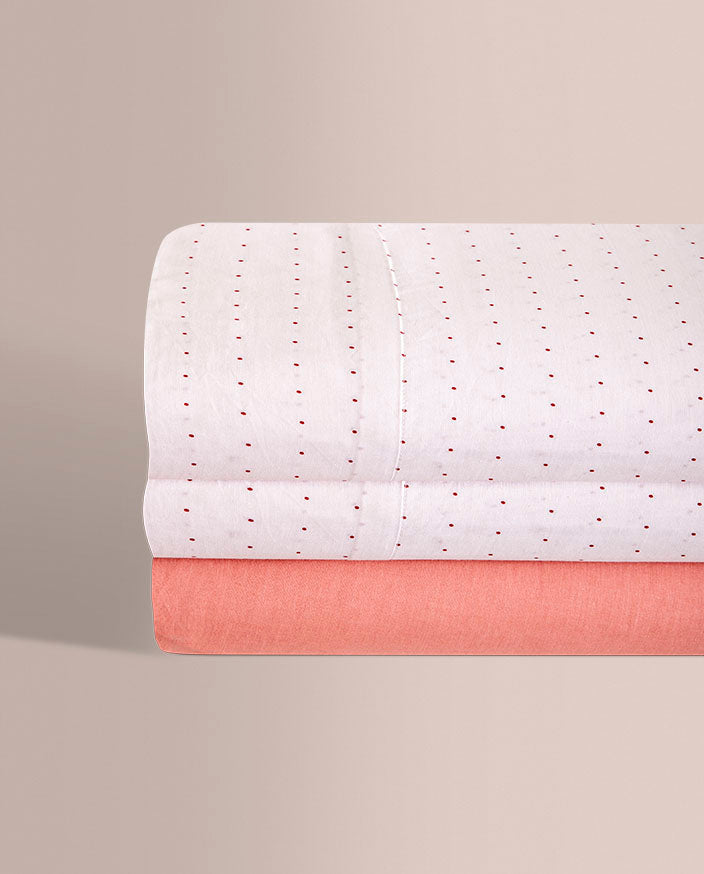 Juego de Sábanas Don Algodon Tela 150 Hilos Nera Coral