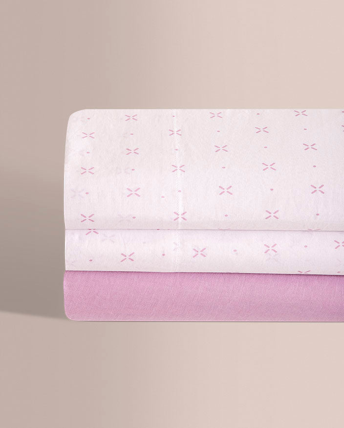 Juego de Sábanas Don Algodon Tela 150 Hilos Serena Malva