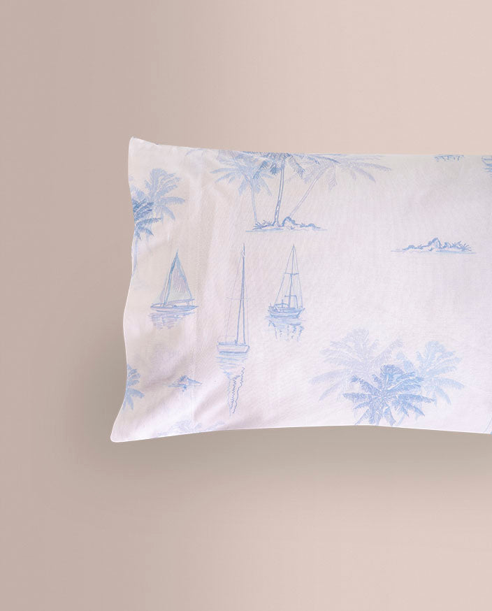 Juego de Sábanas Don Algodon Tela 150 Hilos Vela Azul