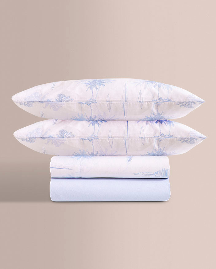 Juego de Sábanas Don Algodon Tela 150 Hilos Vela Azul