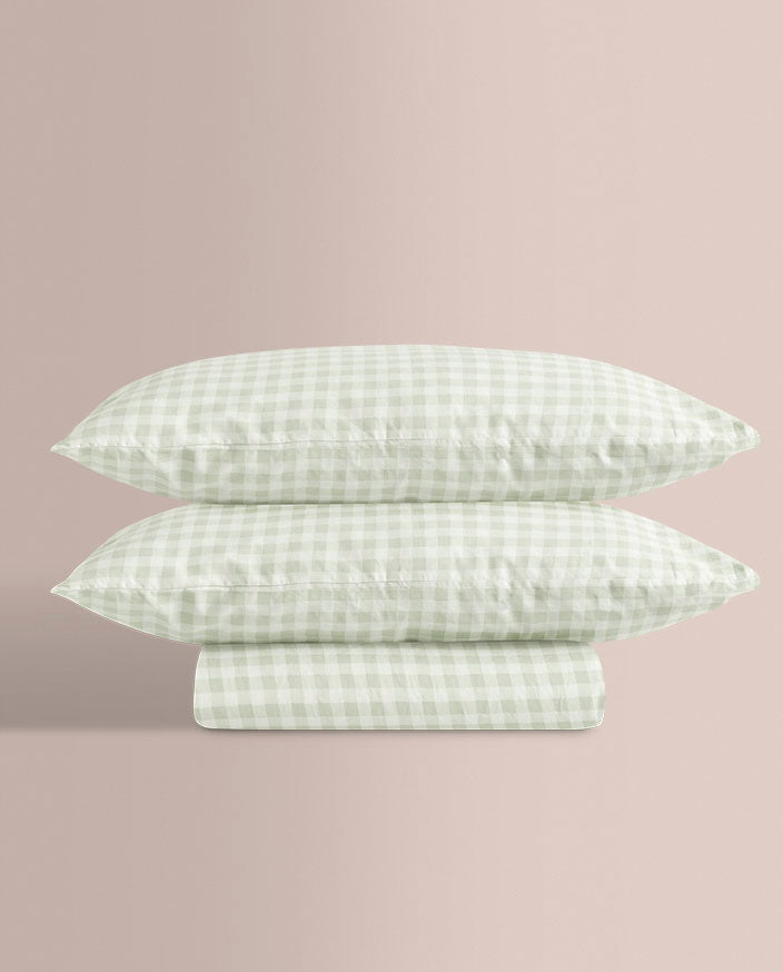 Dúo Nórdico Don Algodon Elia 150 Hilos Verde - Set Funda Nórdica + Funda de Almohada