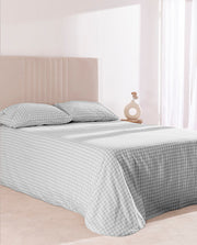 Dúo Nórdico Don Algodon Elia 150 Hilos Gris - Set Funda Nórdica + Funda de Almohada