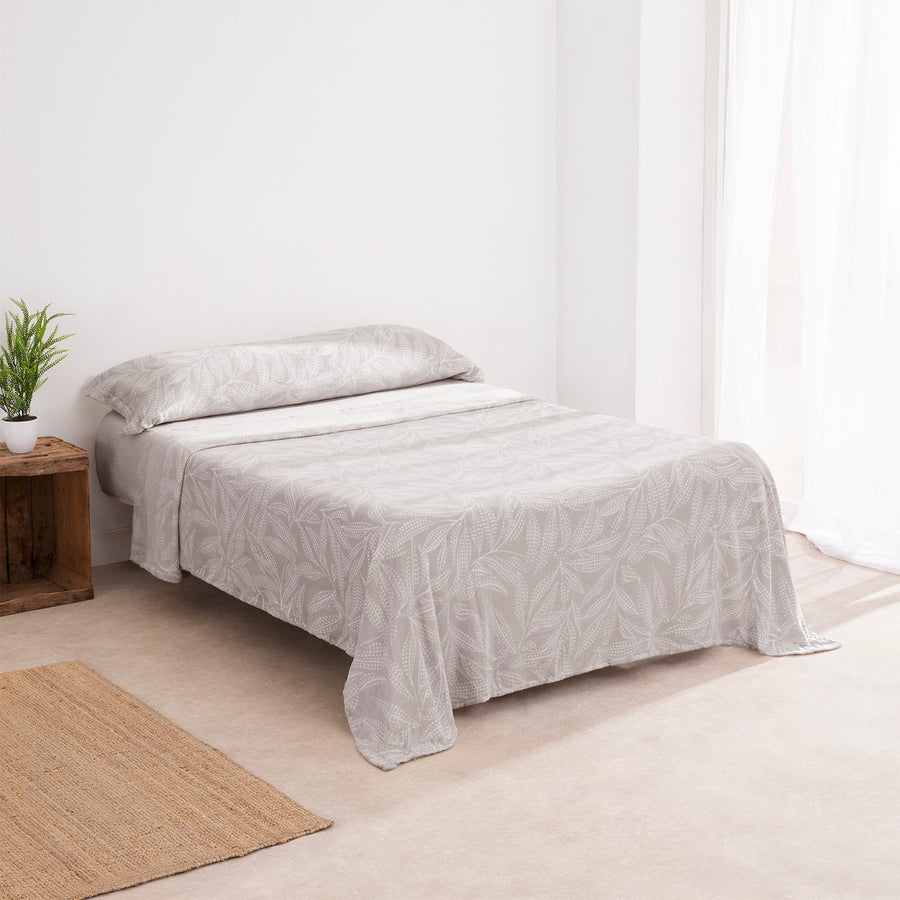 Juego de Sábanas Coralina Karamelo Eira Gris