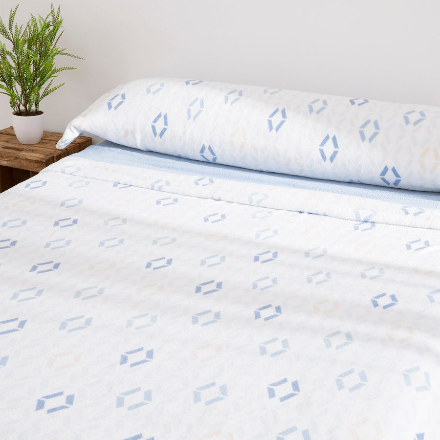 Juego de Sábanas Coralina Karamelo Nalia Azul