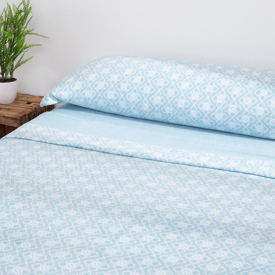 Juego de Sábanas Coralina Karamelo Siena Azul