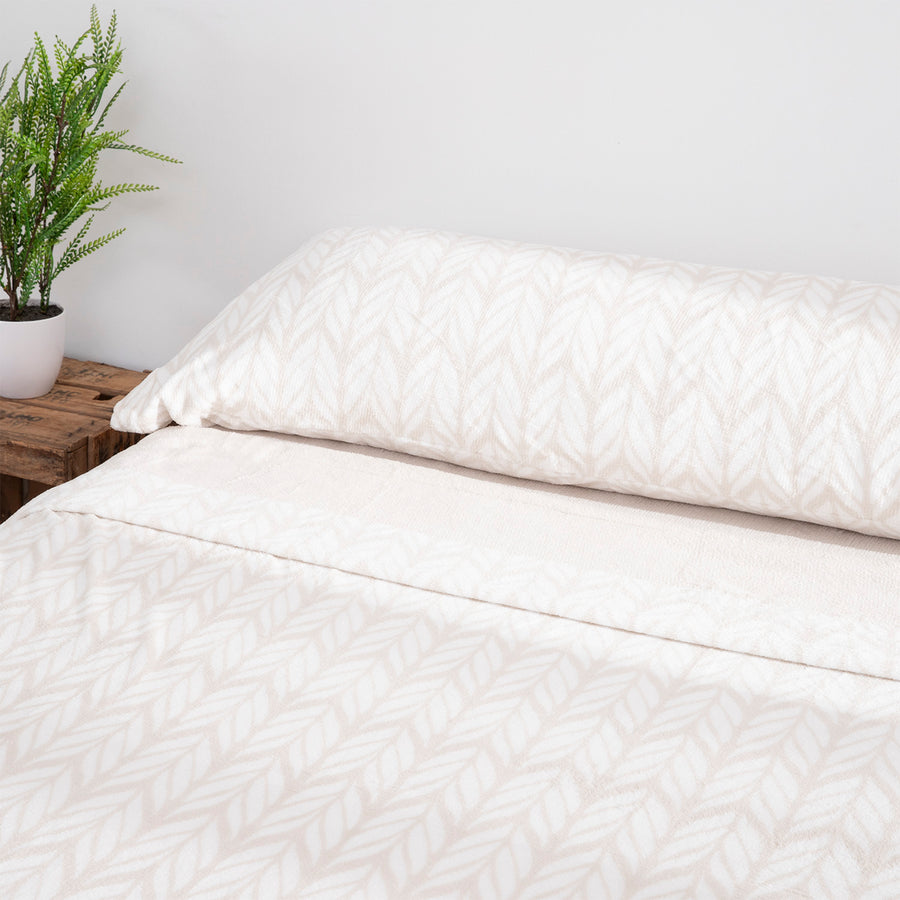 Juego de Sábanas Coralina Karamelo Veda Beige