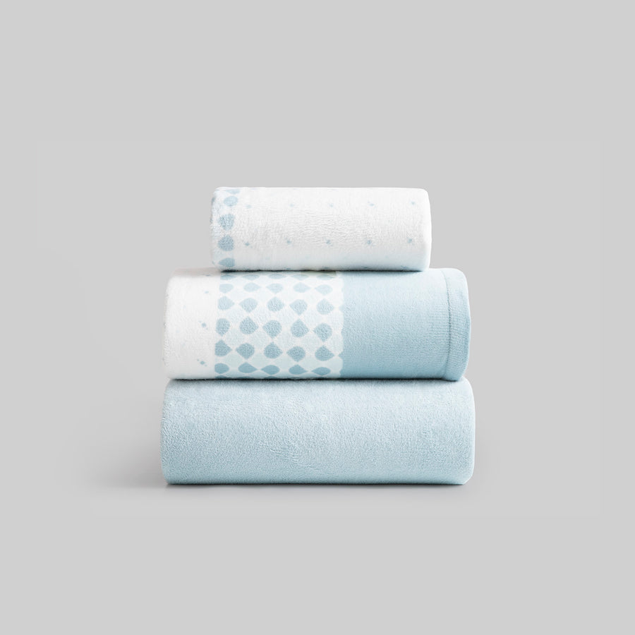 Juego de Sábanas Coralina Karamelo Yera Azul