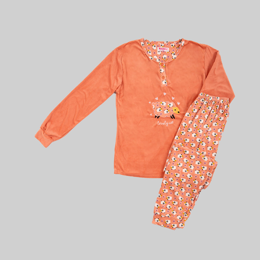 Pijama Terciopelo Brisa Coral