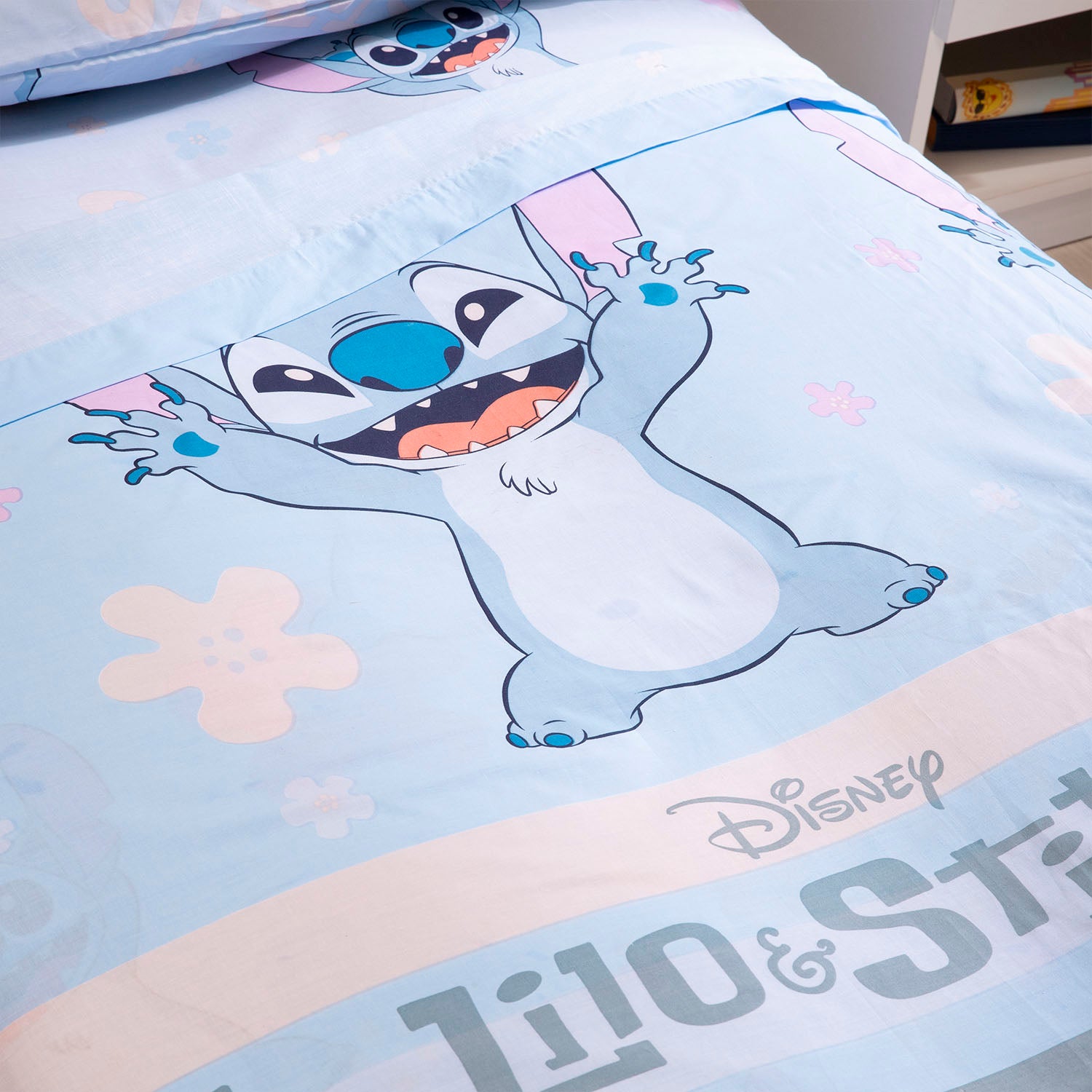 Juego de Sábanas Infantil Stitch Azul - Disney