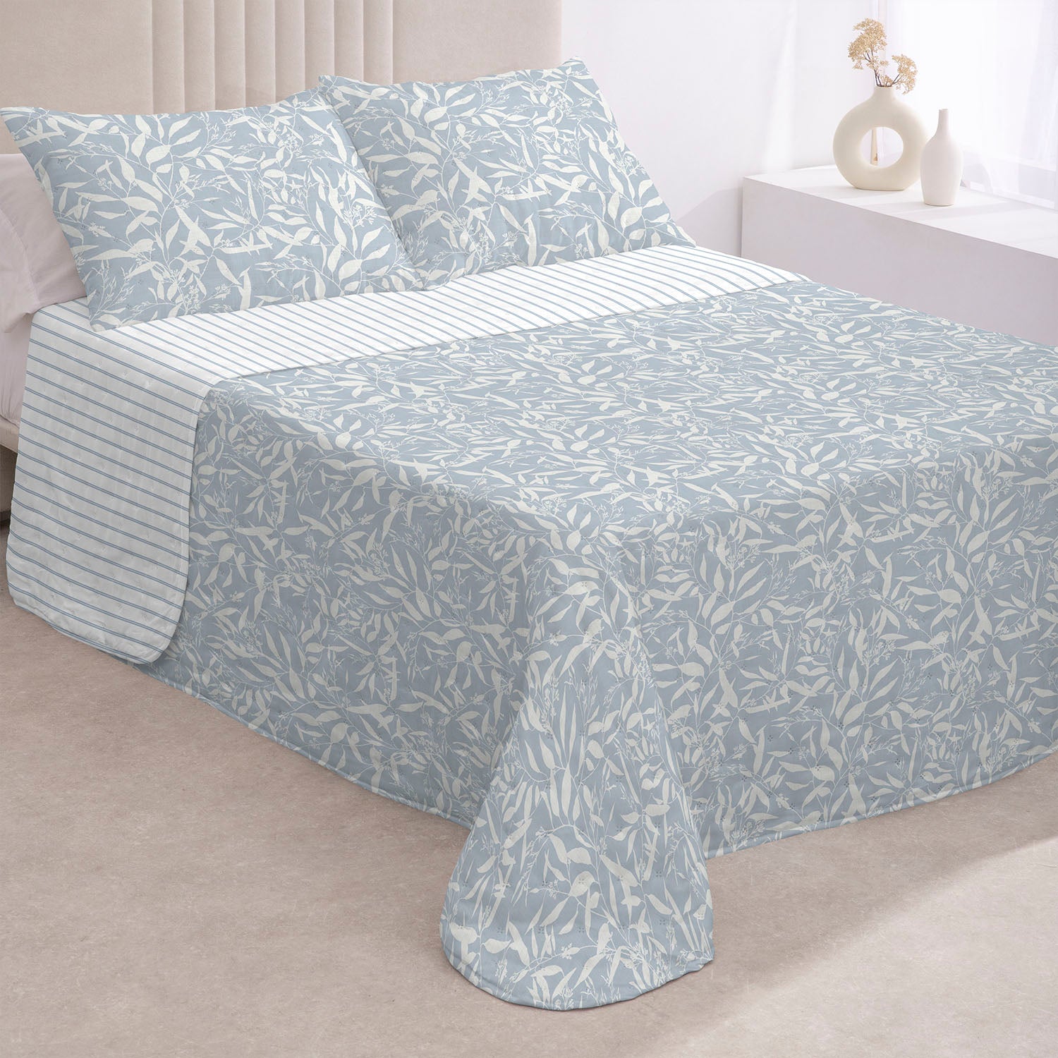 Colcha Don Algodon Reversible Lavin