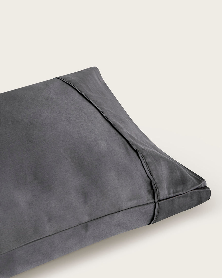 Funda Almohada Don Algodon Satén Elba Gris Marengo