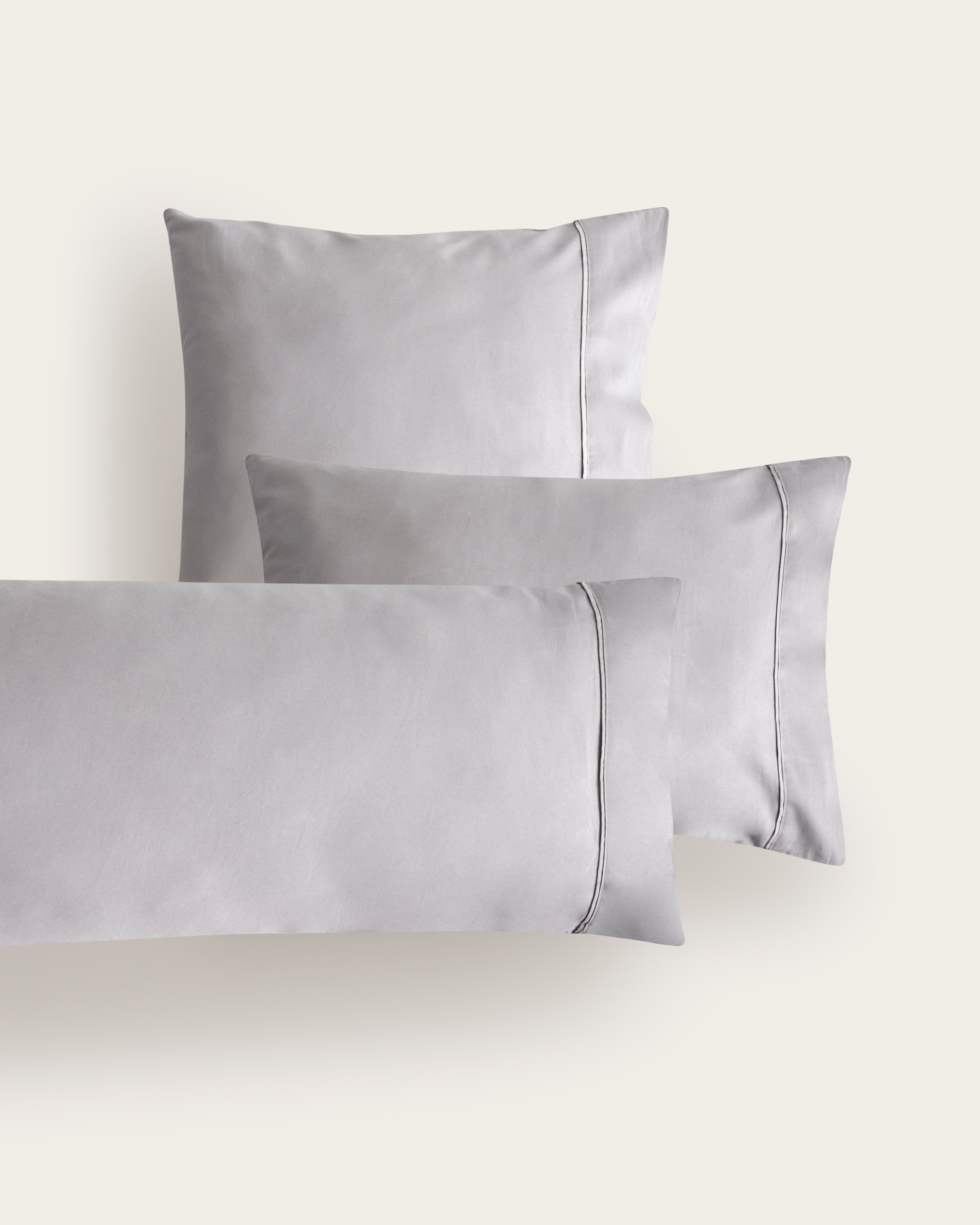 Funda de Almohada Don Algodon Satén Elba Gris