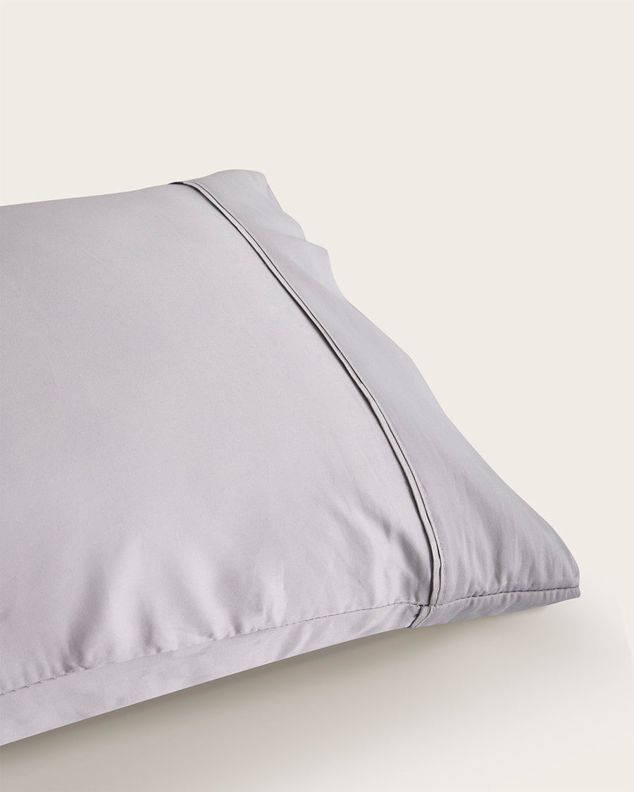 Funda Almohada Don Algodon Satén Elba Gris