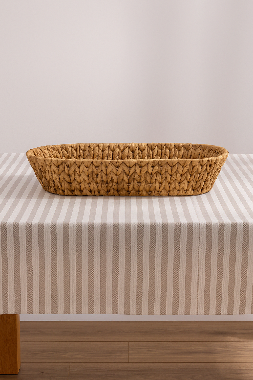 Decoración Llartextil Centro De Mesa Ovalado De Paja Sin Asa