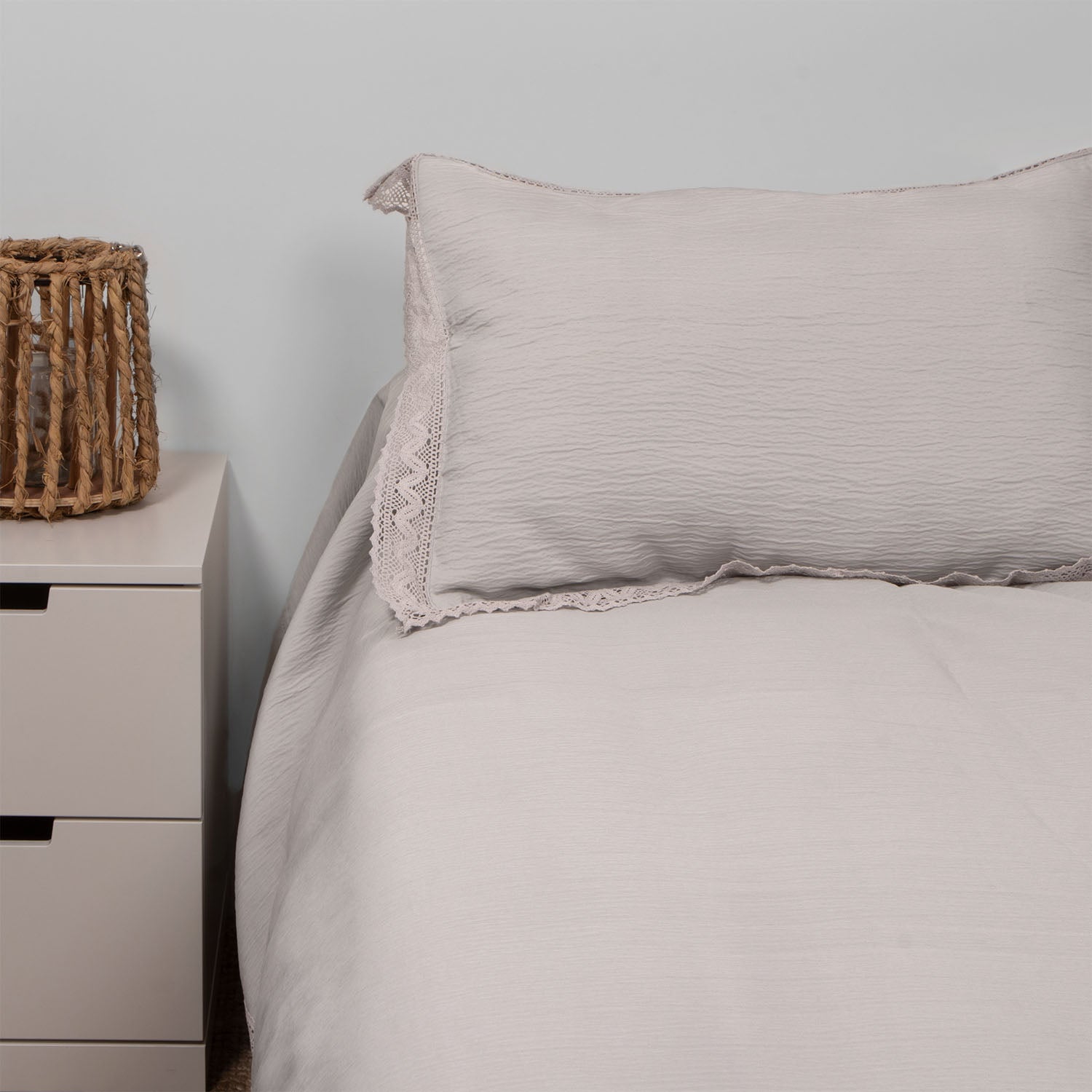 Colcha Don Algodon Kaia Gris