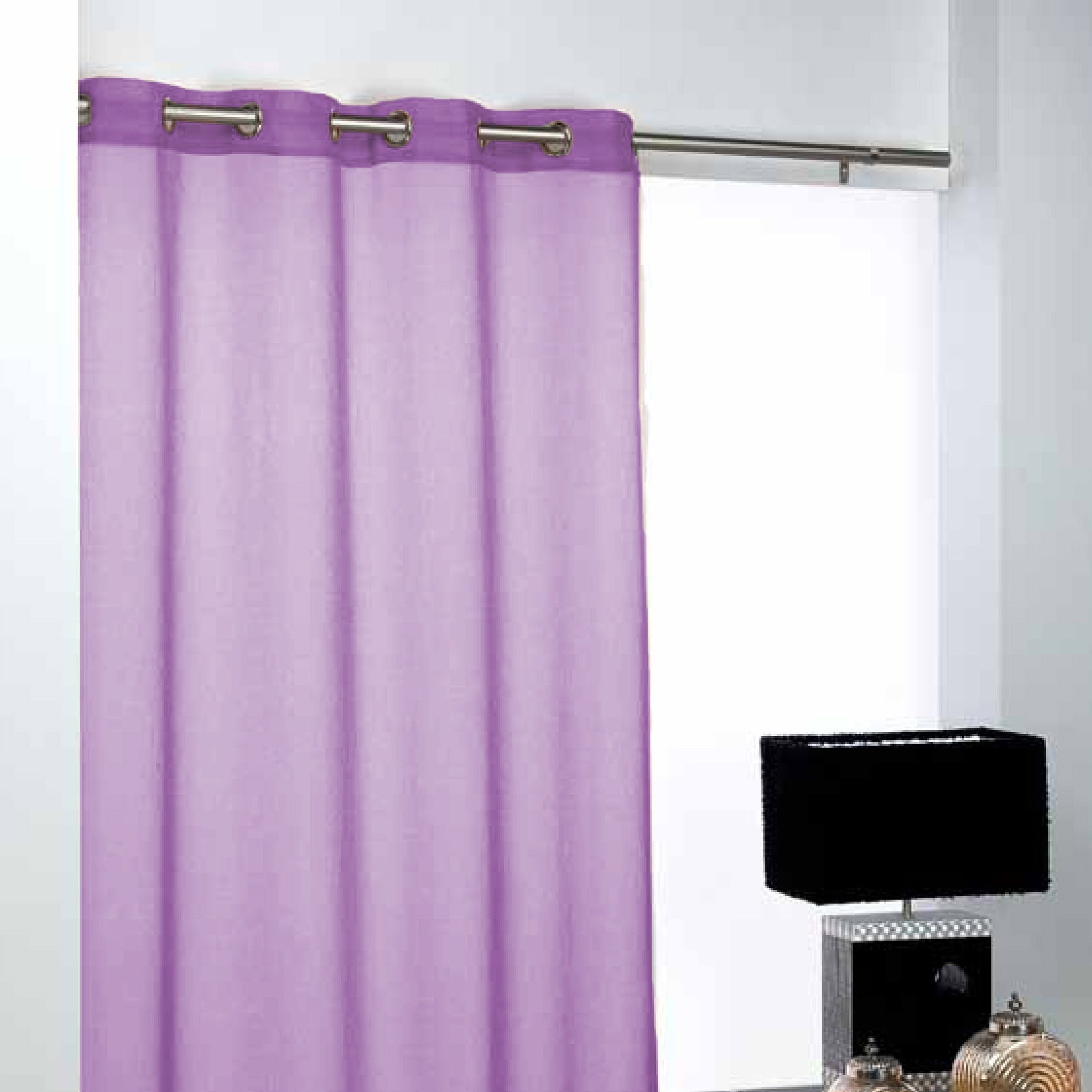 Cortina Eden 140X265 cm Basic Berenjena 21