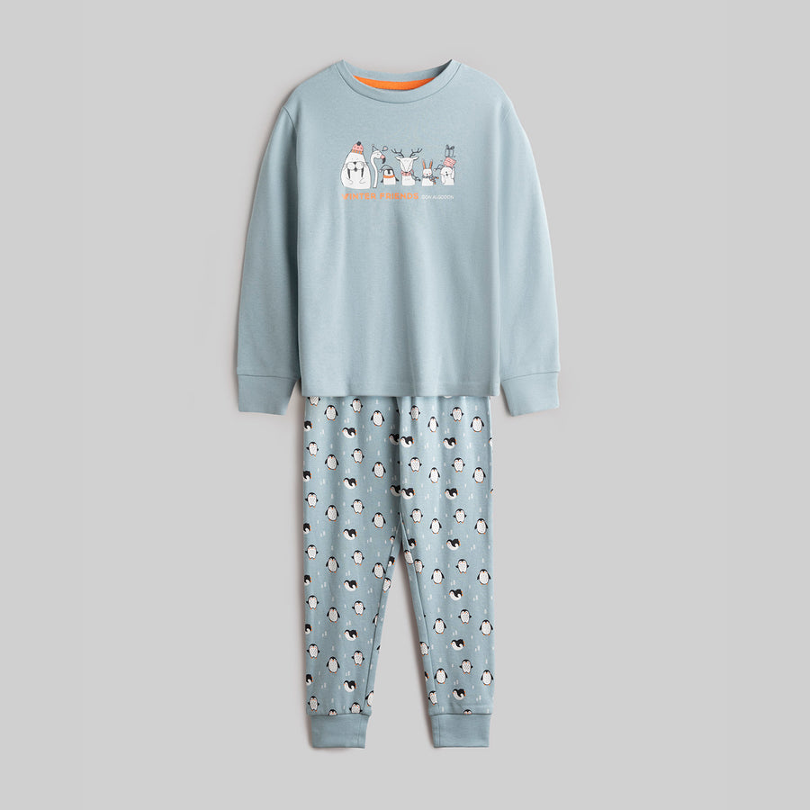 Pijama Don Algodon Infantil Niño Pingüino