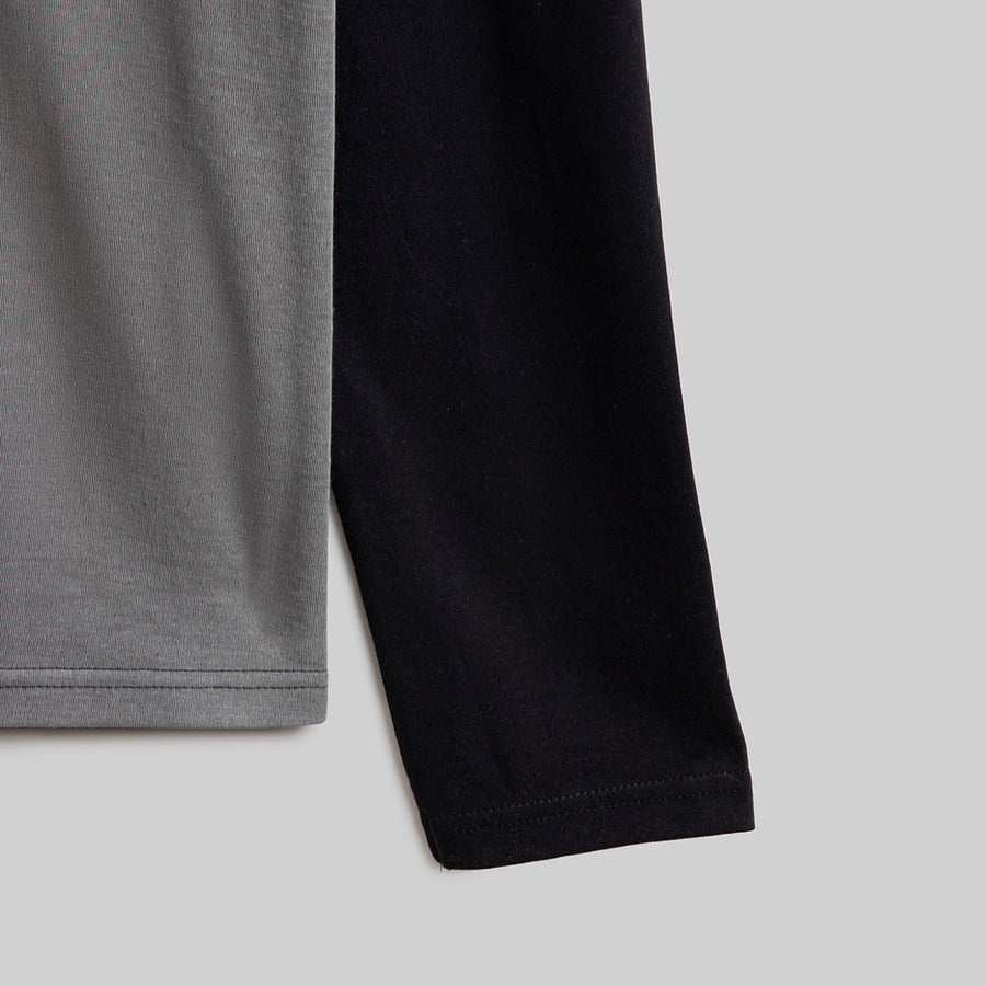 Pijama Don Algodon Hombre Liso Negro y Gris