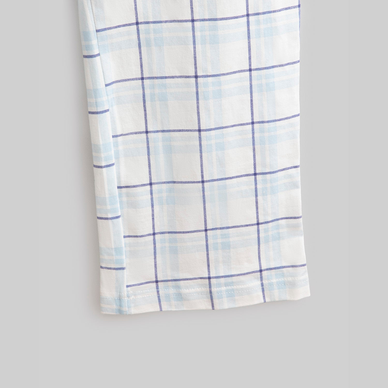 Pijama Don Algodon Mujer Cuadros Azul