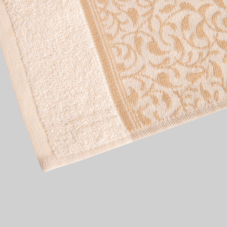 Juego Toalla Jacquard Darc Beige