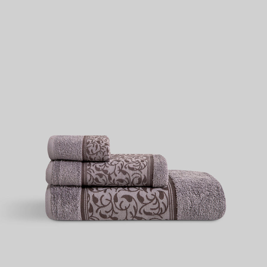 Juego Toalla Jacquard Darc Gris