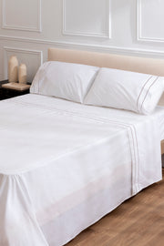 Juego de Sábanas Don Algodon 200 Hilos Deva Blanco-Beige