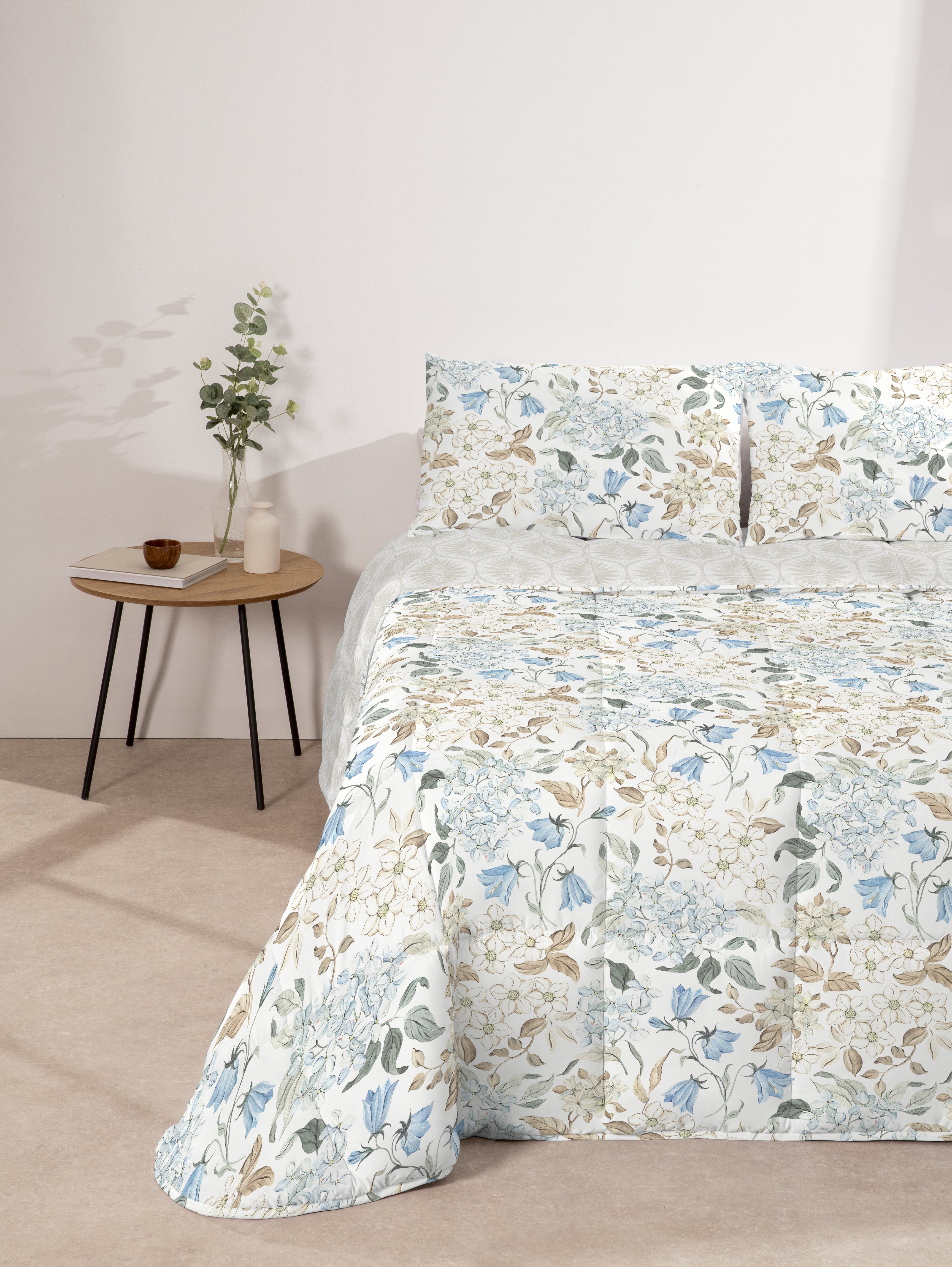 Edredón Don Algodon Digital Reversible Fiore - Set Edredón + Fundas de Almohada