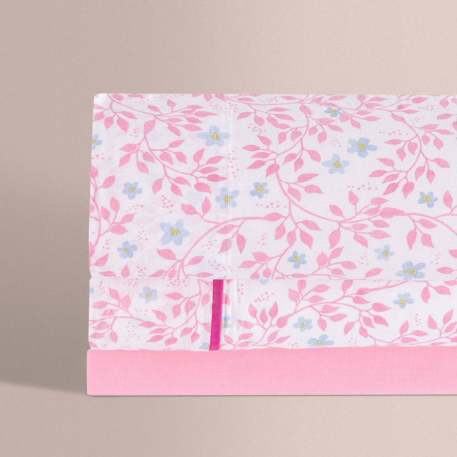 Juego de Sábanas Estampado Don Algodon Leda Rosa Palo