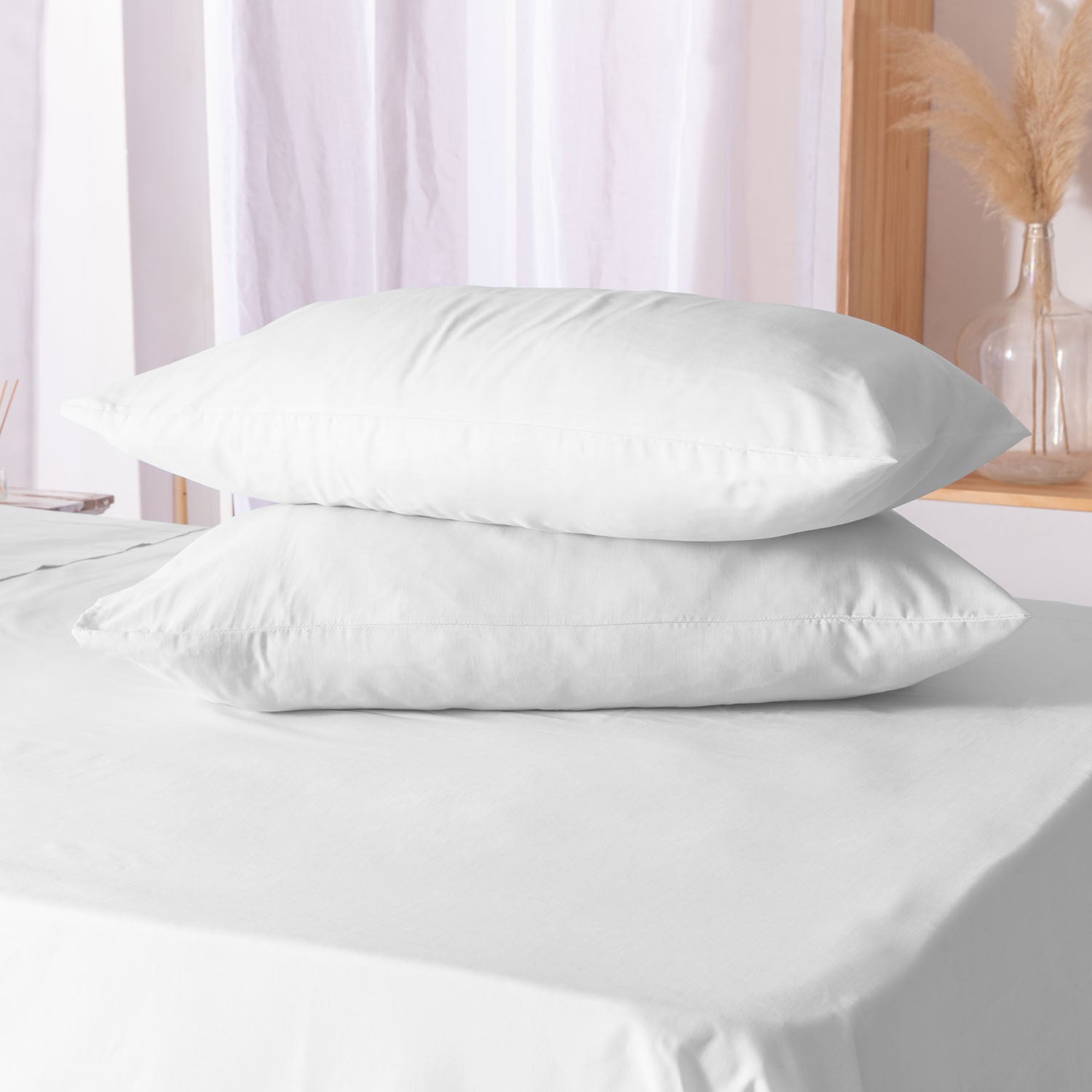 Funda de Almohada Karamelo Liso Gris