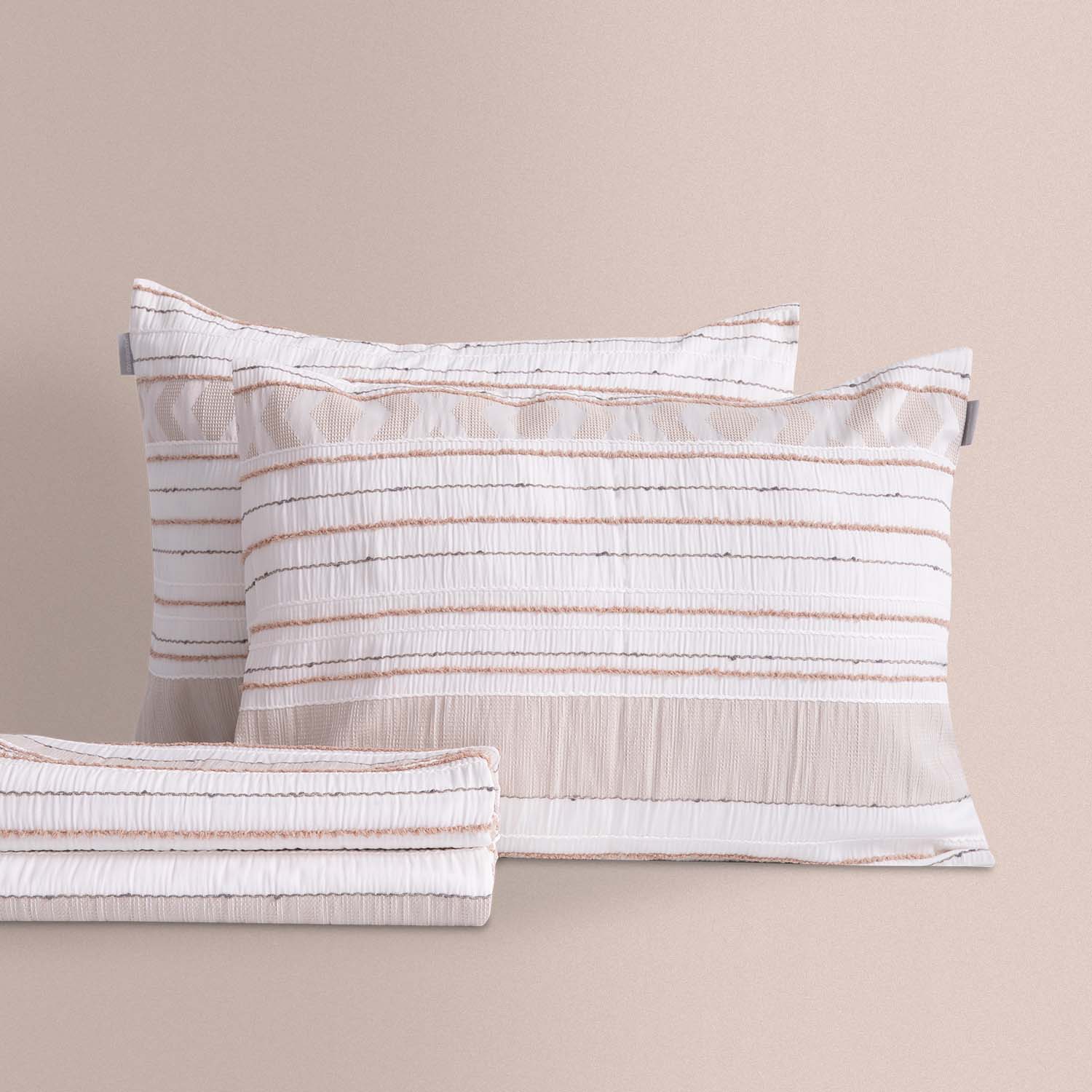 Colcha Jacquard Don Algodon Yaiza Beige