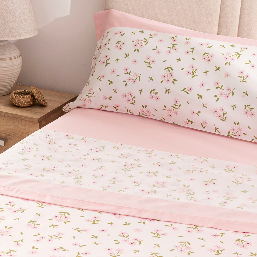 Juego de Sábanas Microfibra Yesenia Rosa