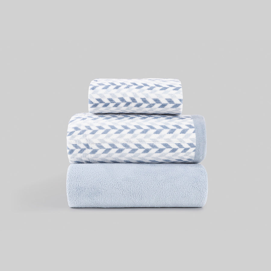 Juego Sábana Coralina Innova Briana Azul