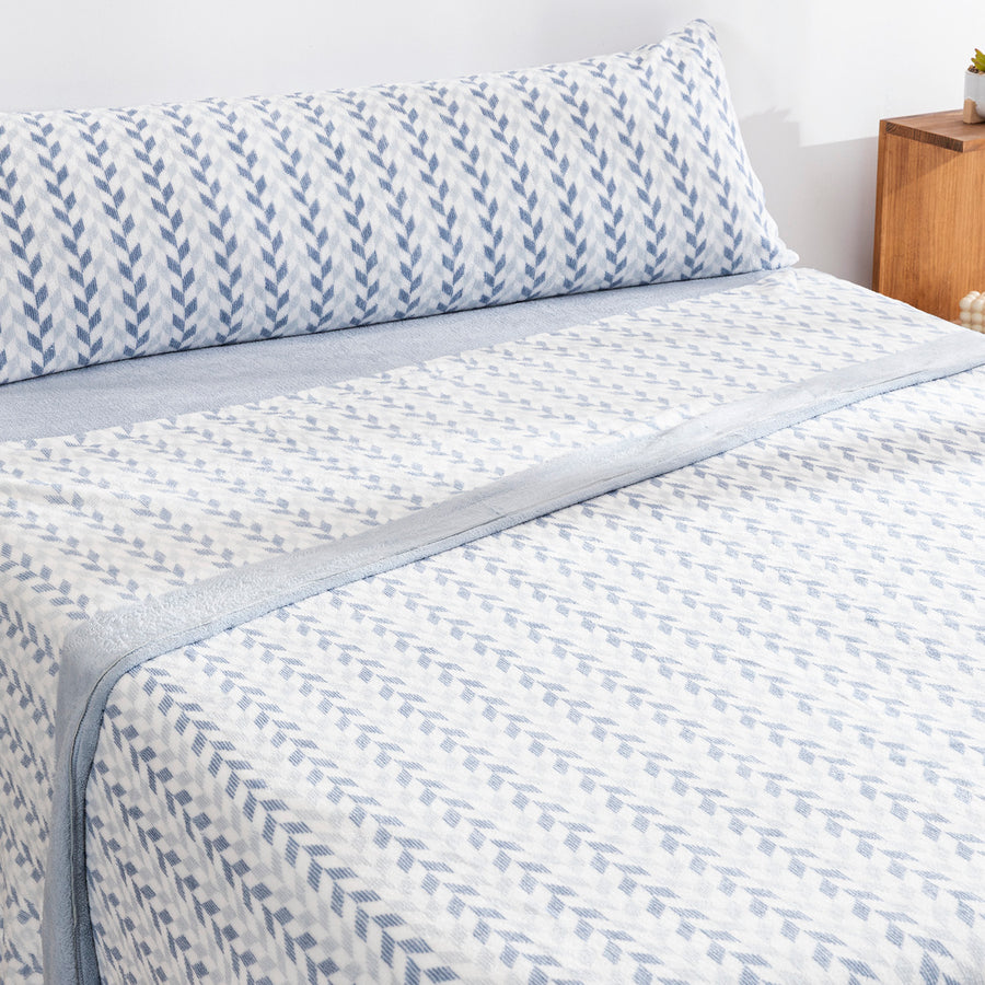 Juego Sábana Coralina Innova Briana Azul