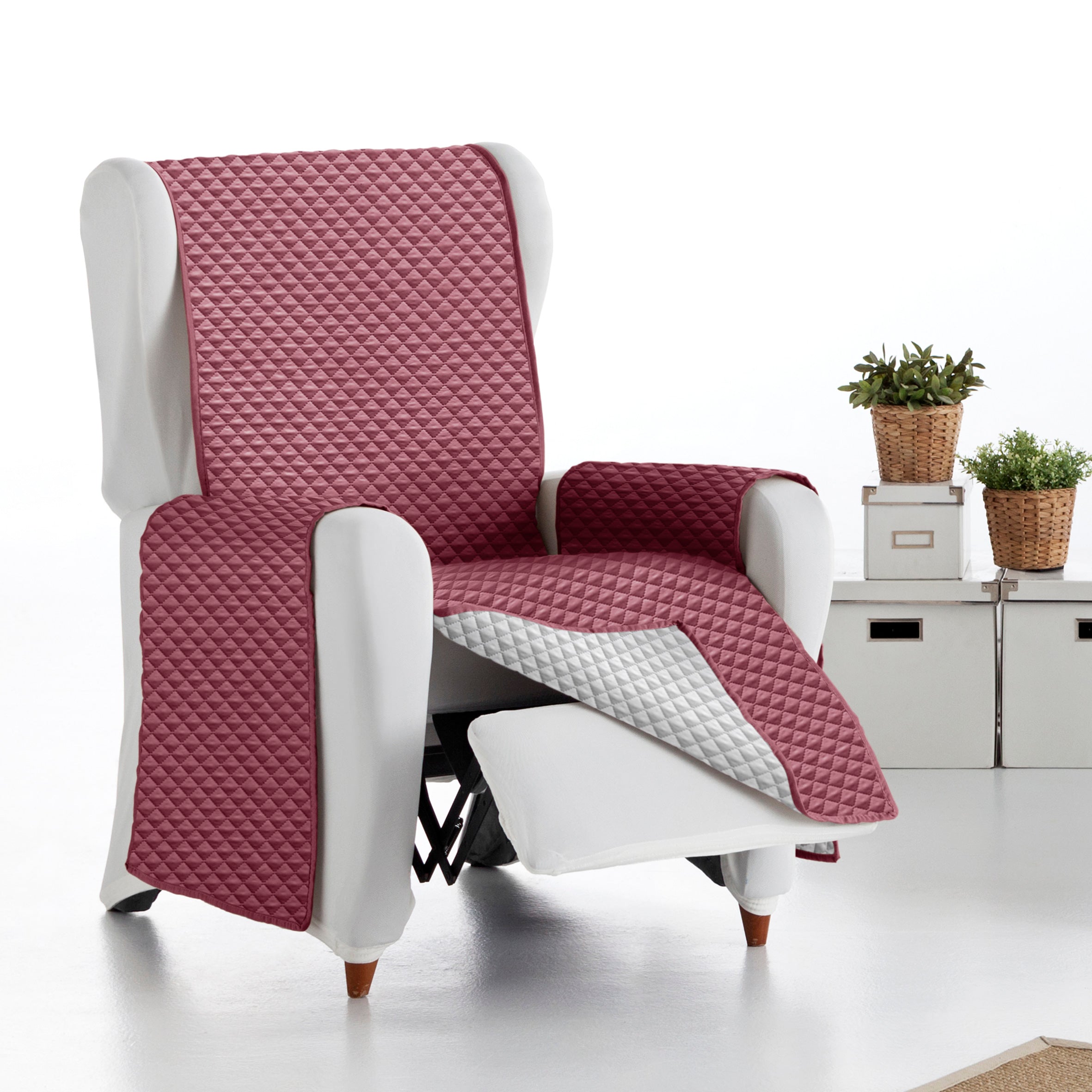 Funda Sofá Oslo Practica Reversible Burdeos