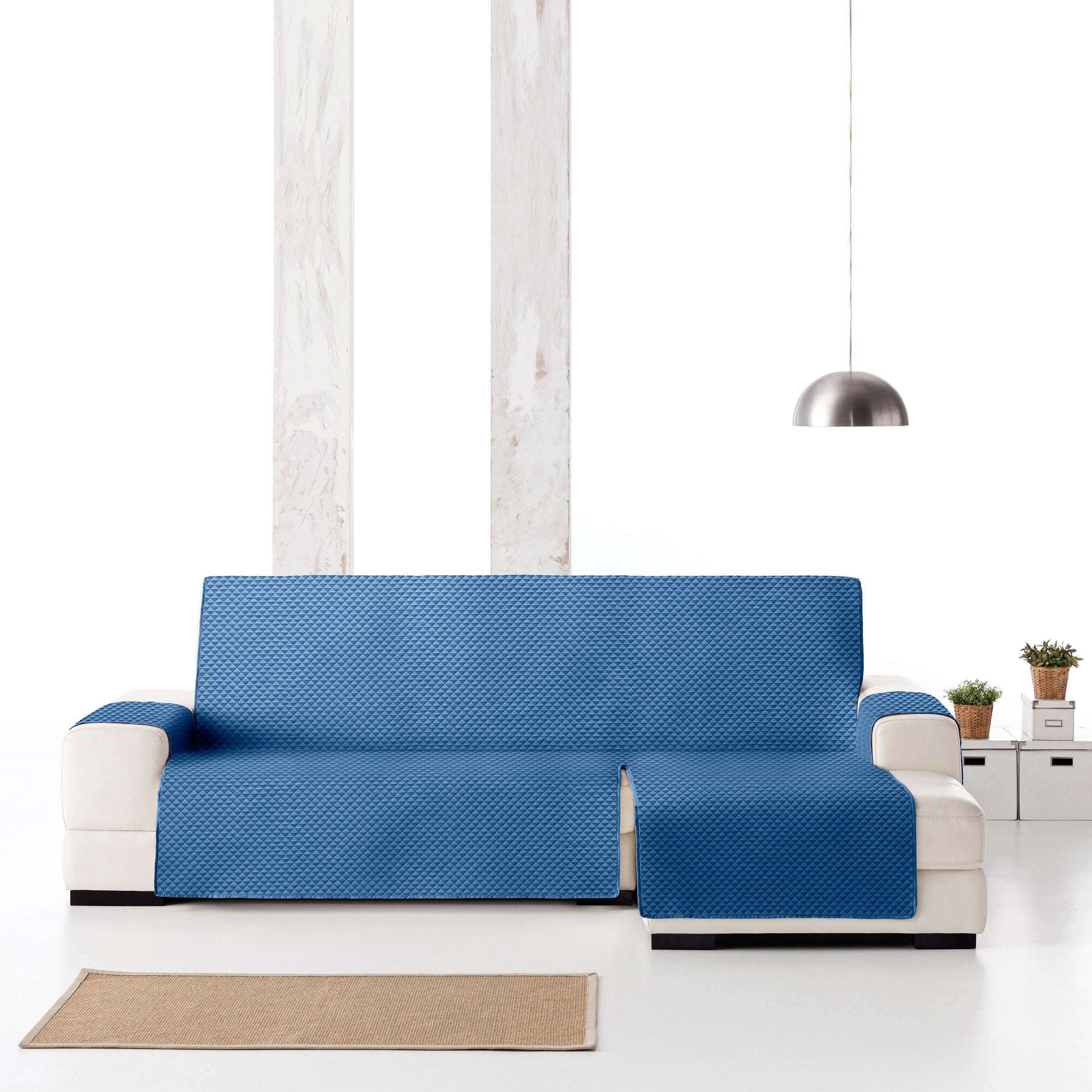 Funda Sofá Oslo Practica Reversible Azul