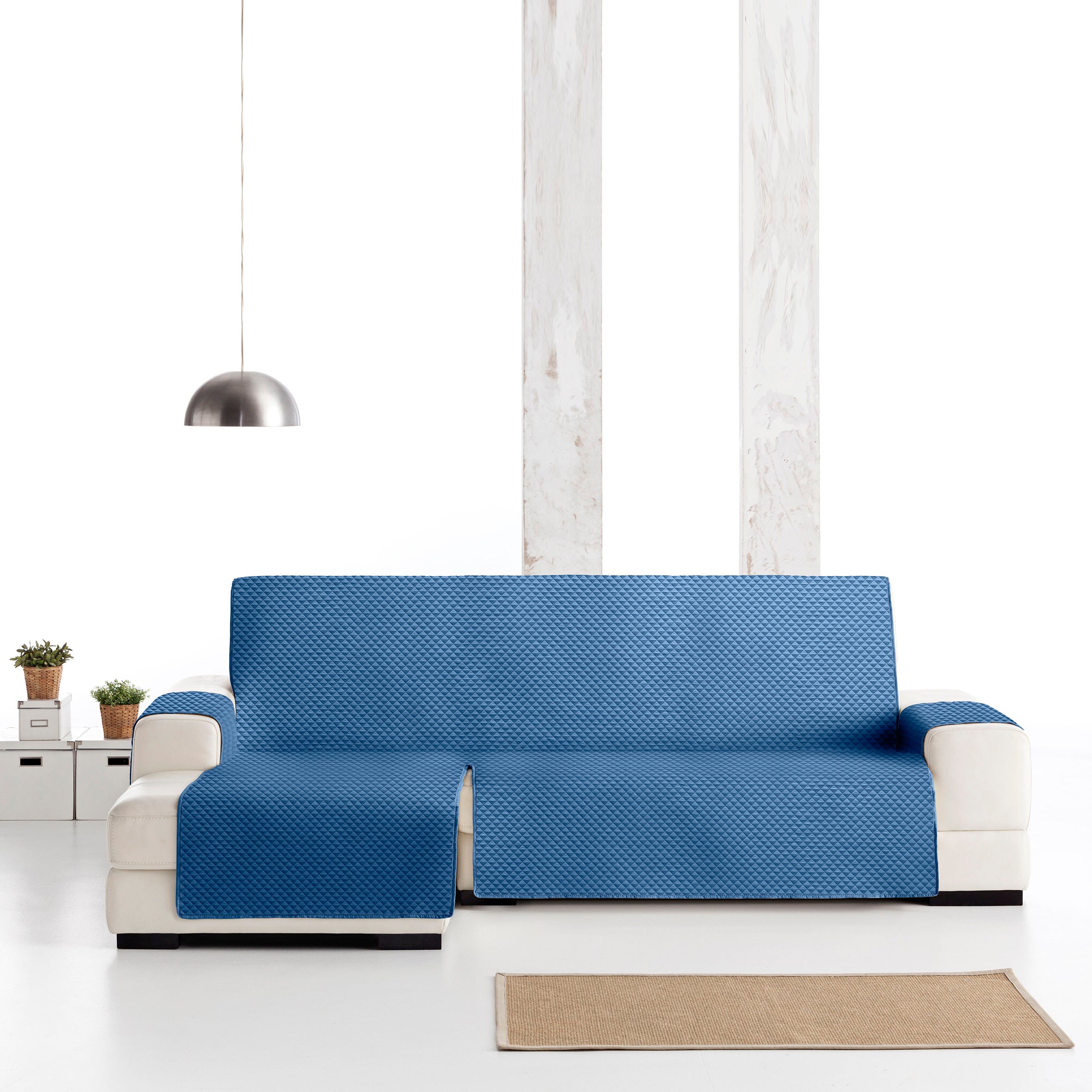 Funda Sofá Oslo Practica Reversible Azul