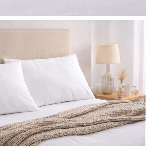 Funda de Almohada Karamelo Liso Blanco