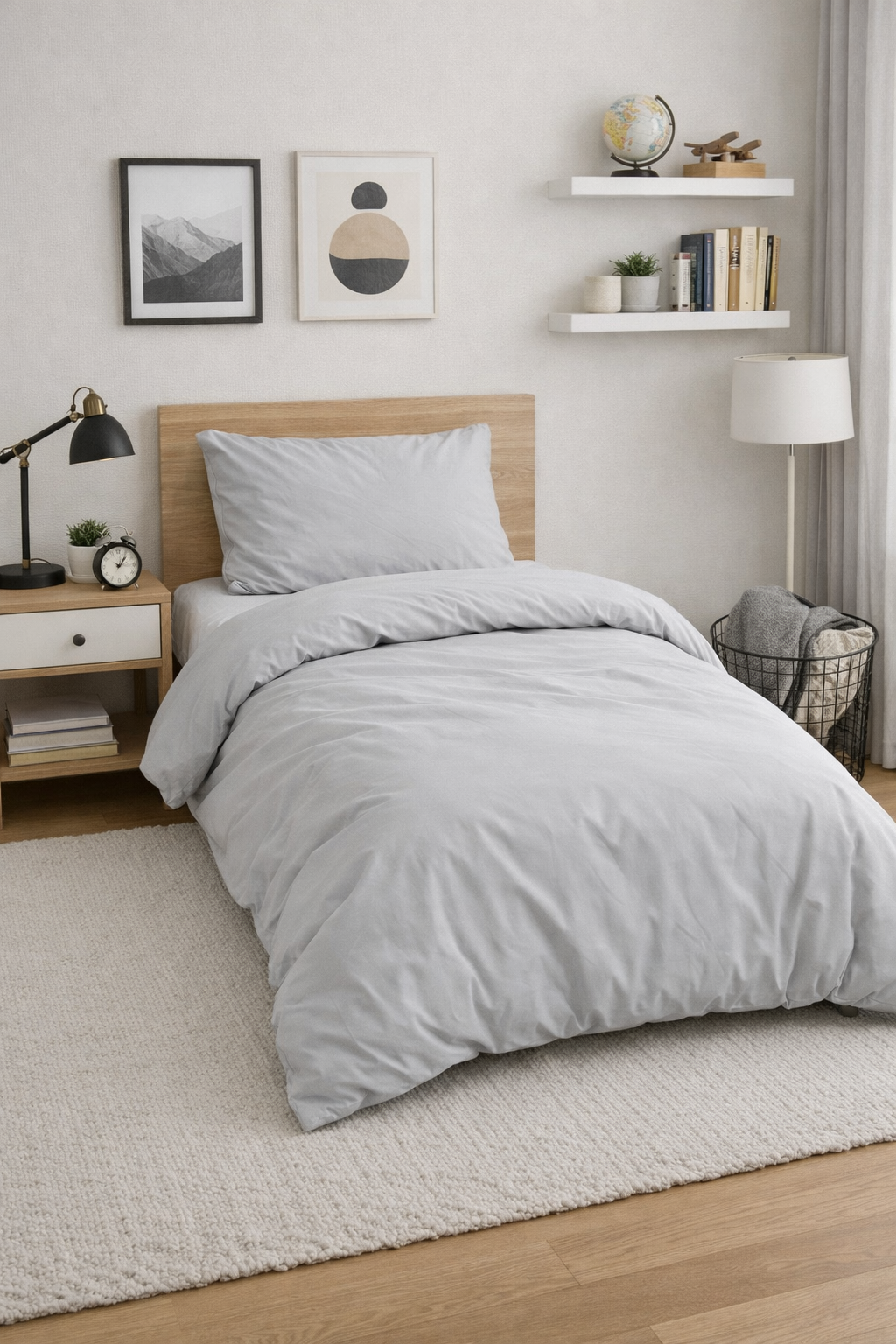 Funda Nórdica Don Algodon Percal 180 Hilos Gris