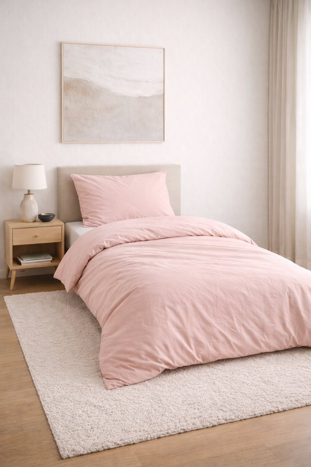 Funda Nórdica Don Algodon Percal 180 Hilos Rosa Palo