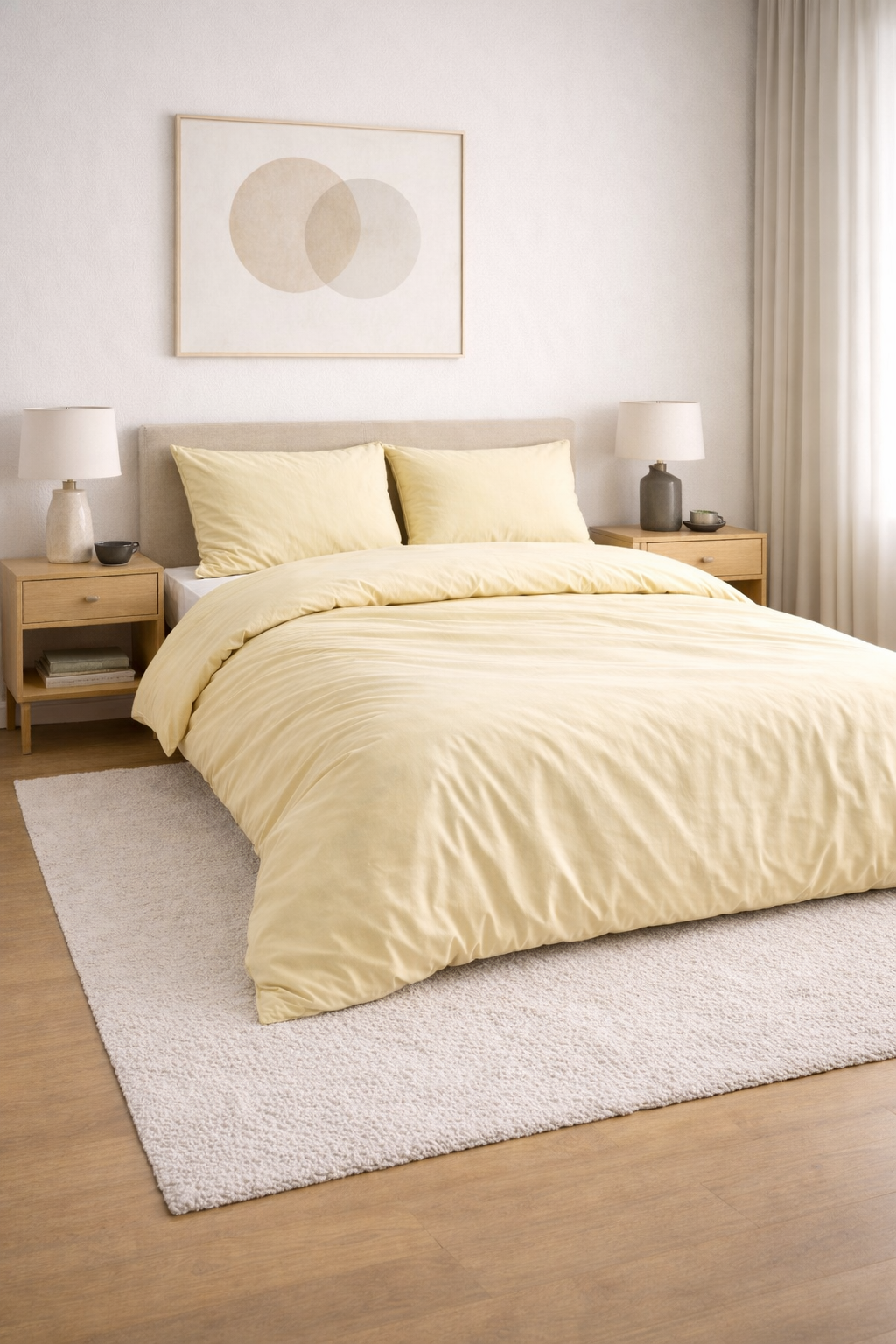 Funda Nórdica Don Algodon Percal 180 Hilos Amarillo Limón