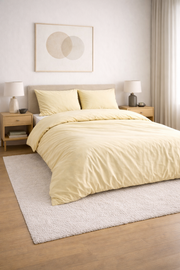 Funda Nórdica Don Algodon Percal 180 Hilos Amarillo Limón