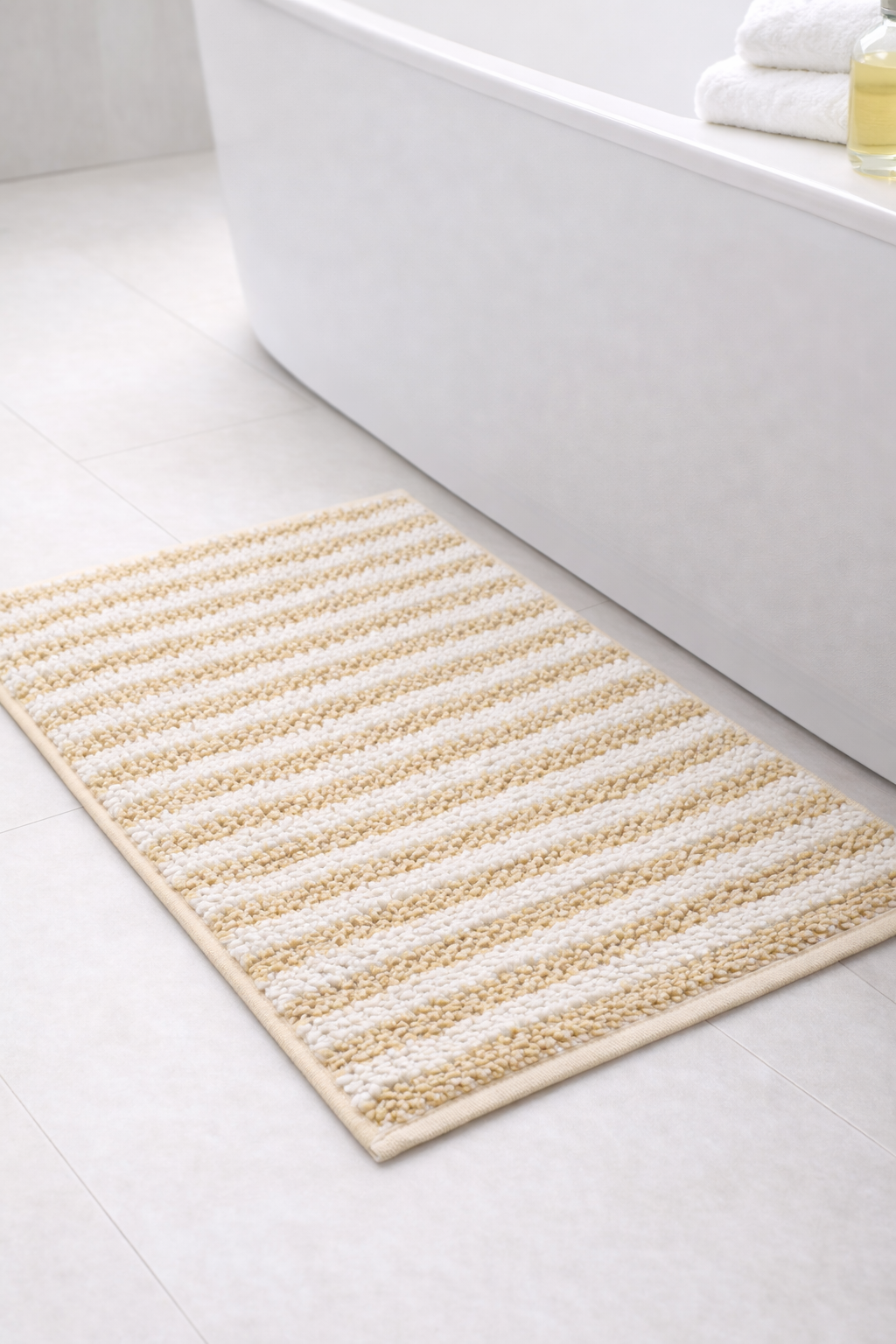 Alfombra de Baño Eden Shagy Estampada Tierra 60 x 40 cm