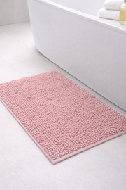 Alfombra de Baño Eden Shagy Lisa Rosa Palo 60 x 40 cm