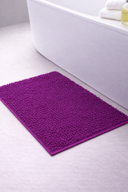 Alfombra de Baño Eden Shagy Lisa Berenjena 60 x 40 cm