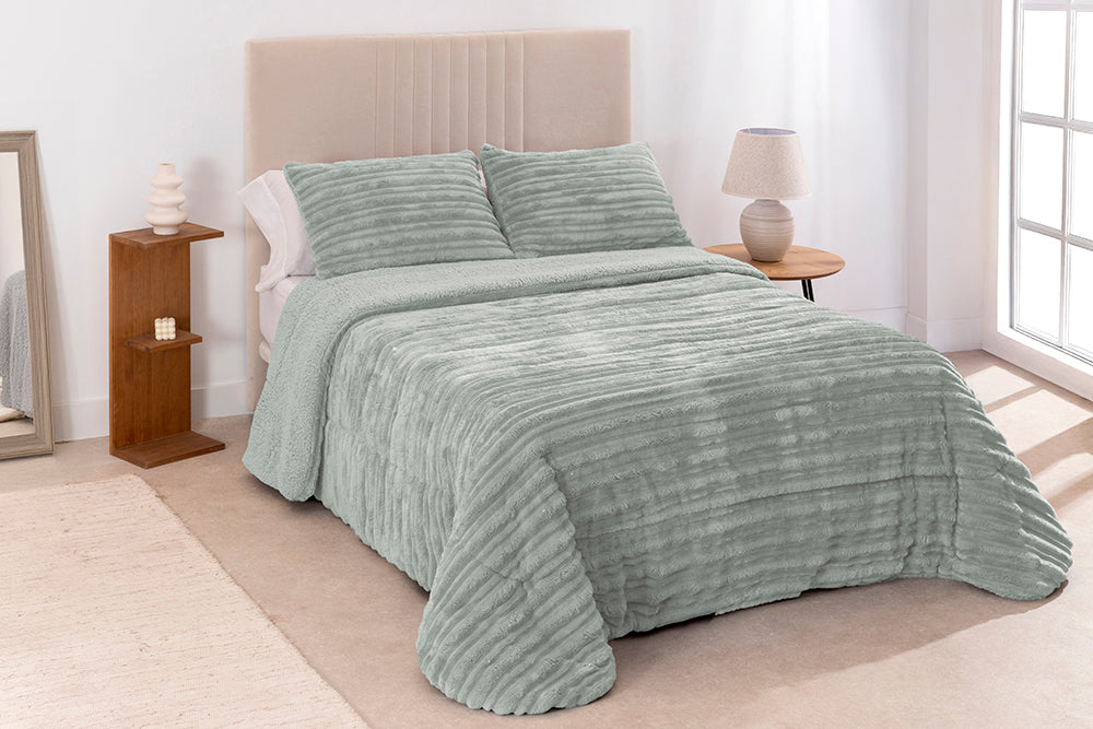 Edredón Karamelo Jacquard Kieva - Set Edredón + Fundas de Almohada