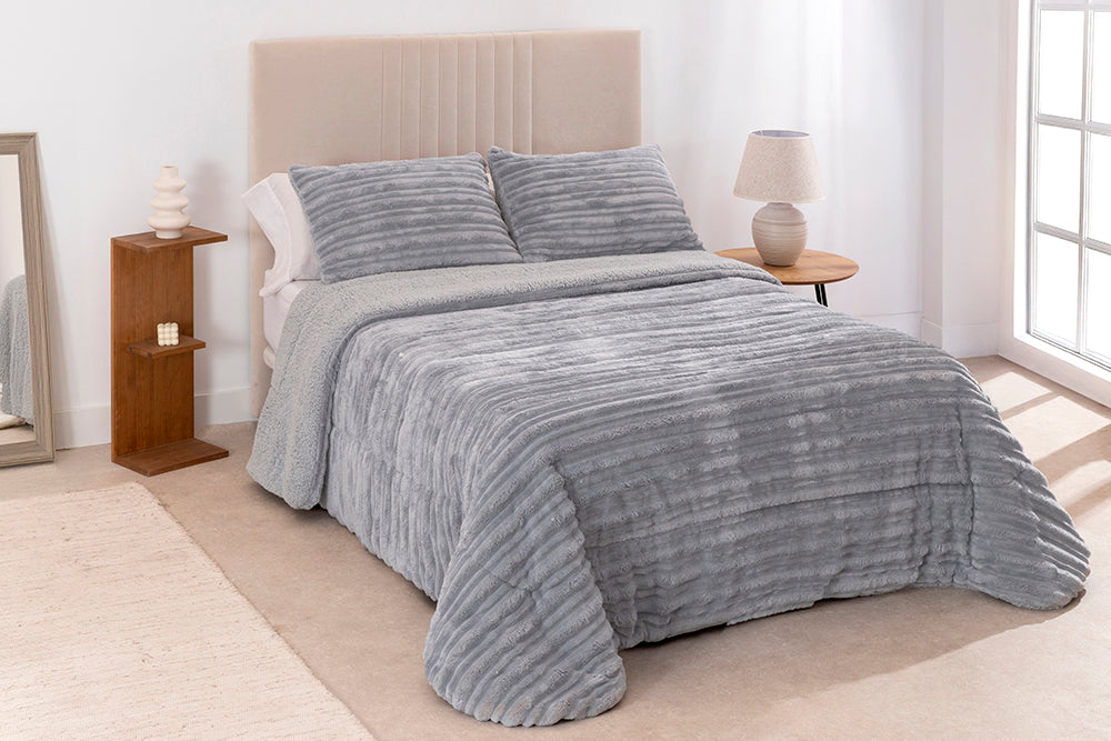 Edredón Karamelo Jacquard Kieva - Set Edredón + Fundas de Almohada