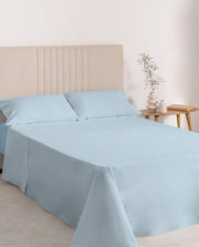 Dúo Nórdico Don Algodon Olena 150 Hilos Azul - Set Funda Nórdica + Funda de Almohada